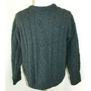 LL Bean Medium Gray Fisherman Sweater